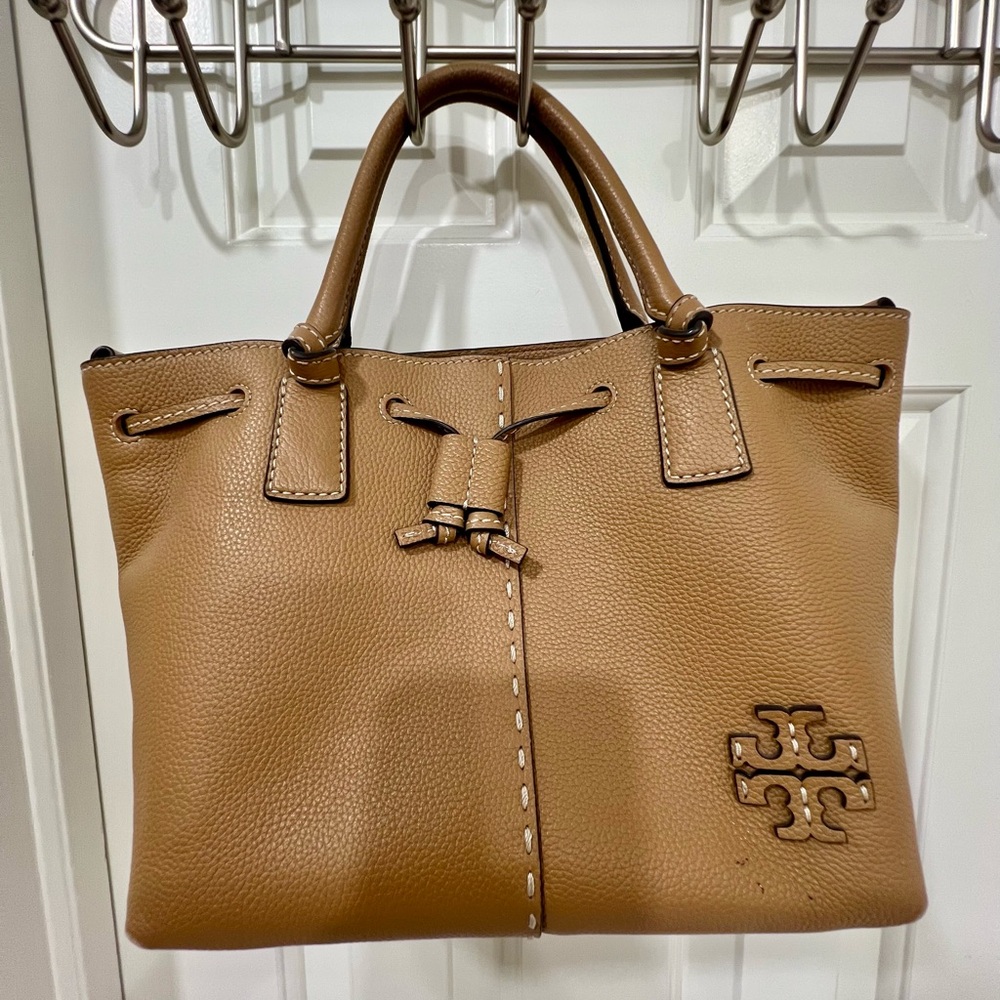 Tory Burch Tan Leather Small Tote Bag
